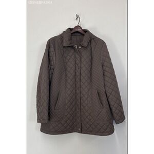 Calvin Klein Brown Women's Black Quilted Puffer Jacket Coat - Looks like L/XL